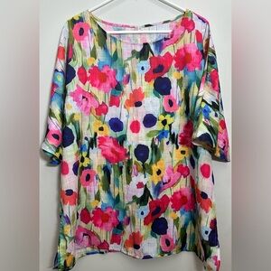 Floral Multicolor Women’s Tunic 3X